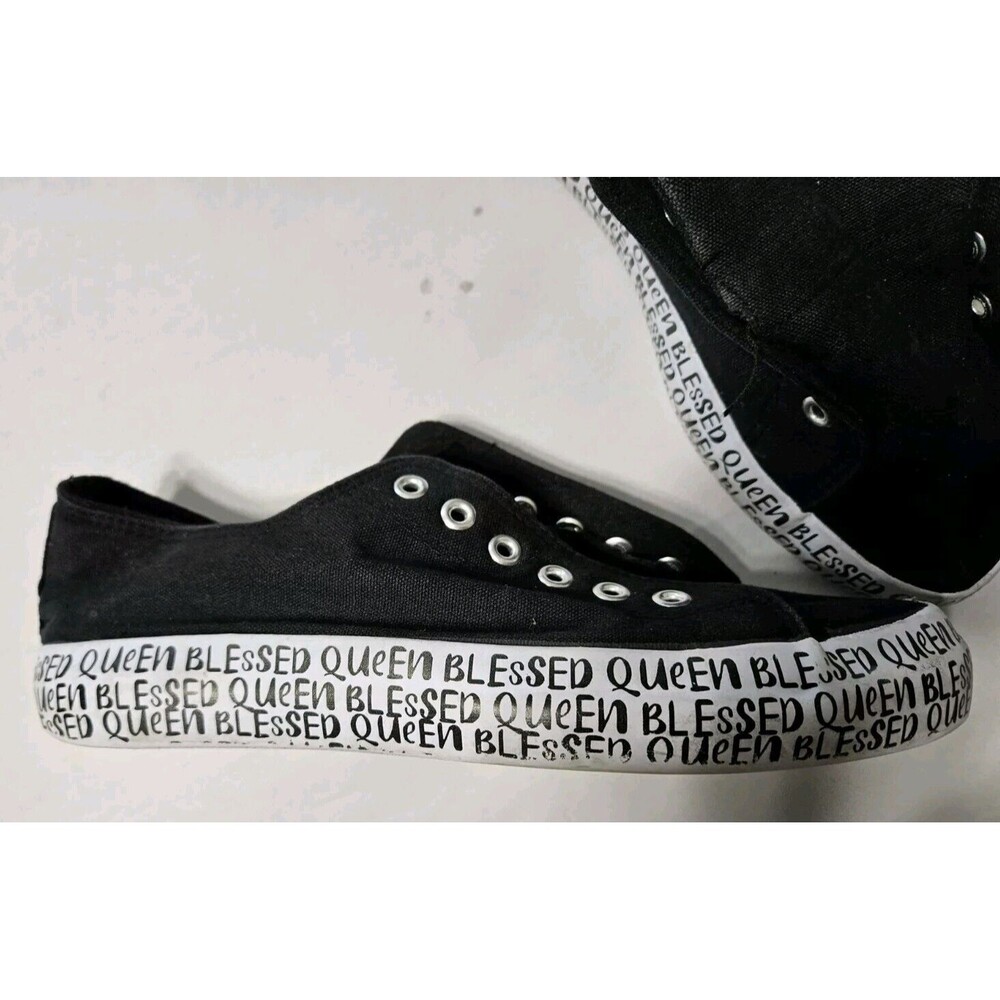 Citi Steps Women’s Shoes Black 9 Corduroy Lace Up Fashion Sneakers Blessed Queen